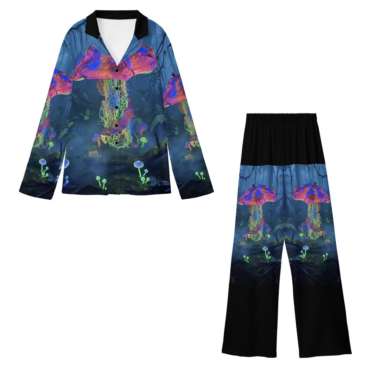 Mycel - Original Art by Craig Davoll - Premium Unisex All-Over Print Long-Sleeve Pajama Set