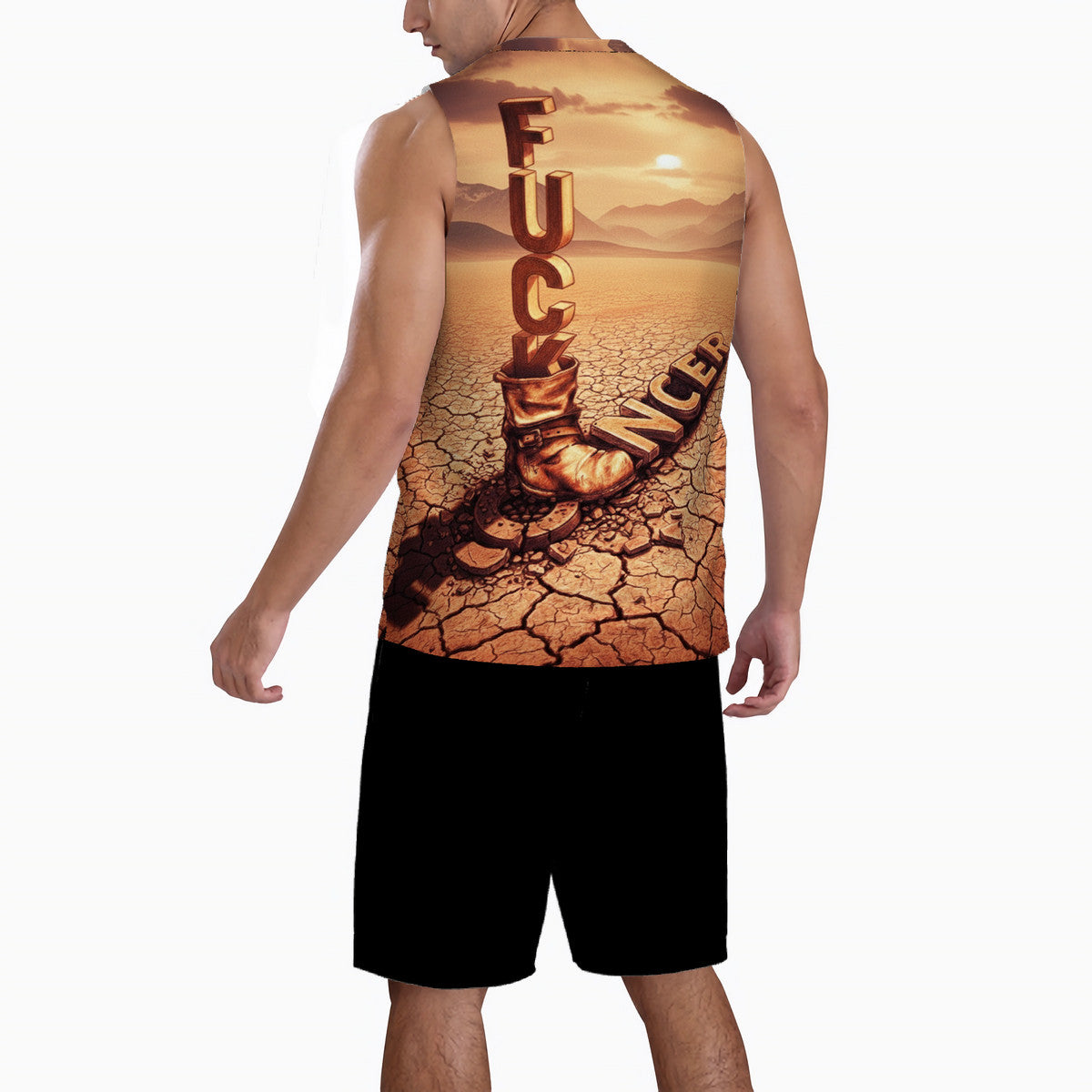F*ck Cancer - Original Art by Craig Davoll - Men’s Basketball Uniform Jersey Set