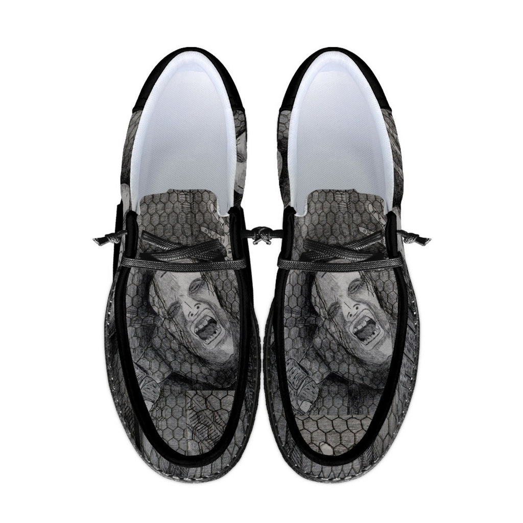 Rage - Original Artwork by Craig Davoll - New Upgraded Canvas Loafers