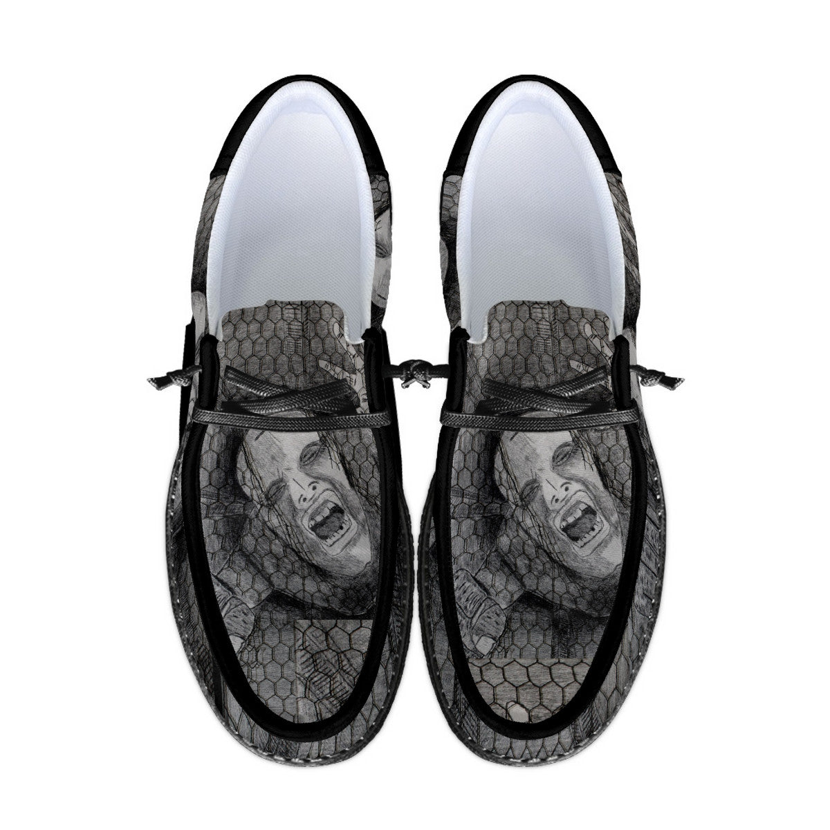 Rage - Original Artwork by Craig Davoll - New Upgraded Canvas Loafers