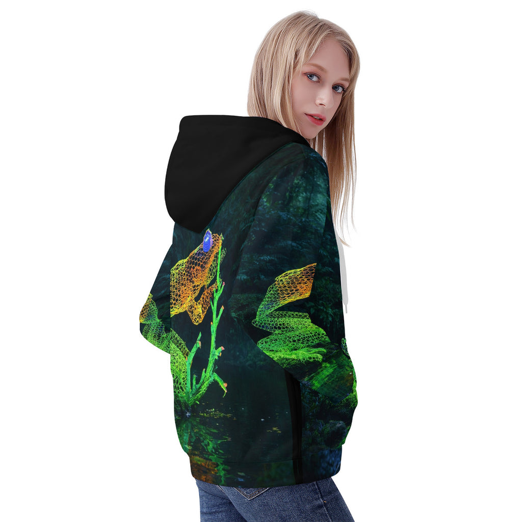 Feeling Froggy - Original Artwork by Craig Davoll -  Women's All Over Print Zip Hoodie