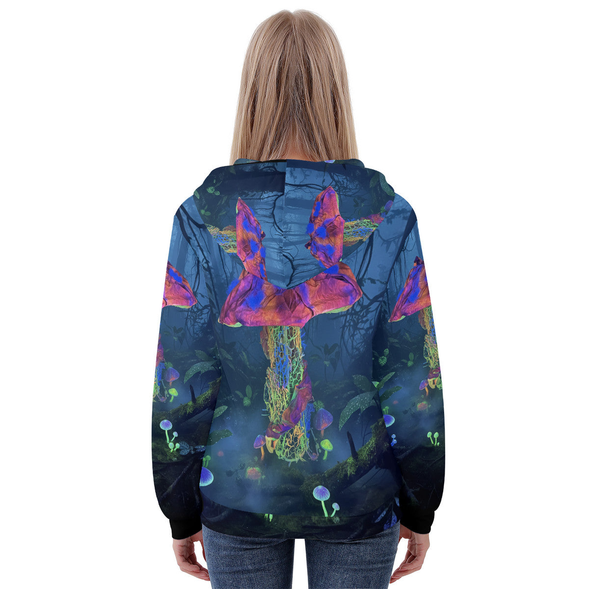 Mycel - Original Art by Craig Davoll - Women's All Over Print Zip Hoodie
