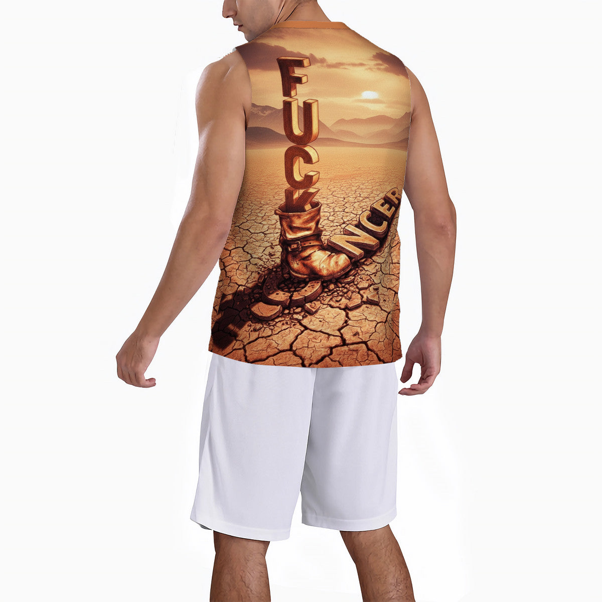 F*ck Cancer - Original Art by Craig Davoll - Men’s Basketball Tops Jersey