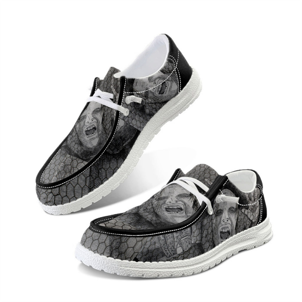 Rage - Original Artwork by Craig Davoll - New Upgraded Canvas Loafers