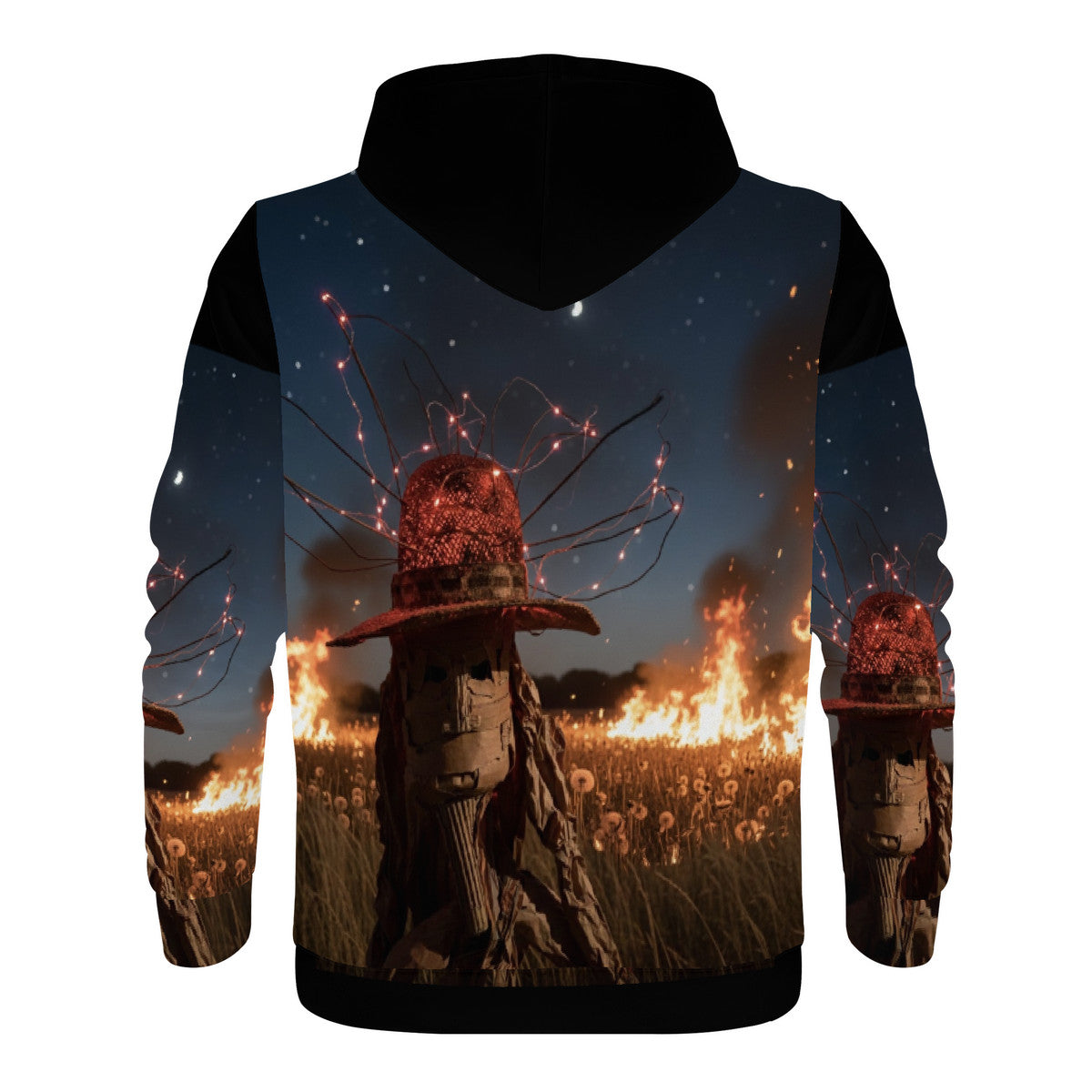 Dan D. Lion - Fire - Original Artwork by Craig Davoll -  Men's All Over Print Hoodie