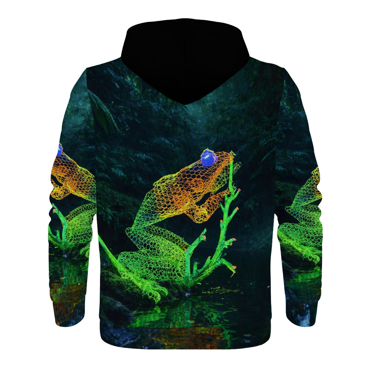 Feeling Froggy - Original Artwork by Craig Davoll -  Women's All Over Print Zip Hoodie