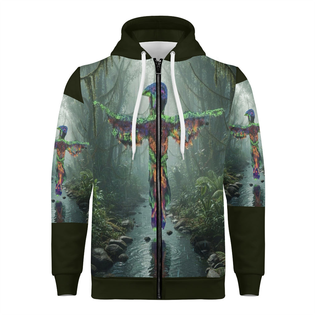 Phoenix Rising - Original Art by Craig Davoll -  Women's All Over Print Zip Hoodie