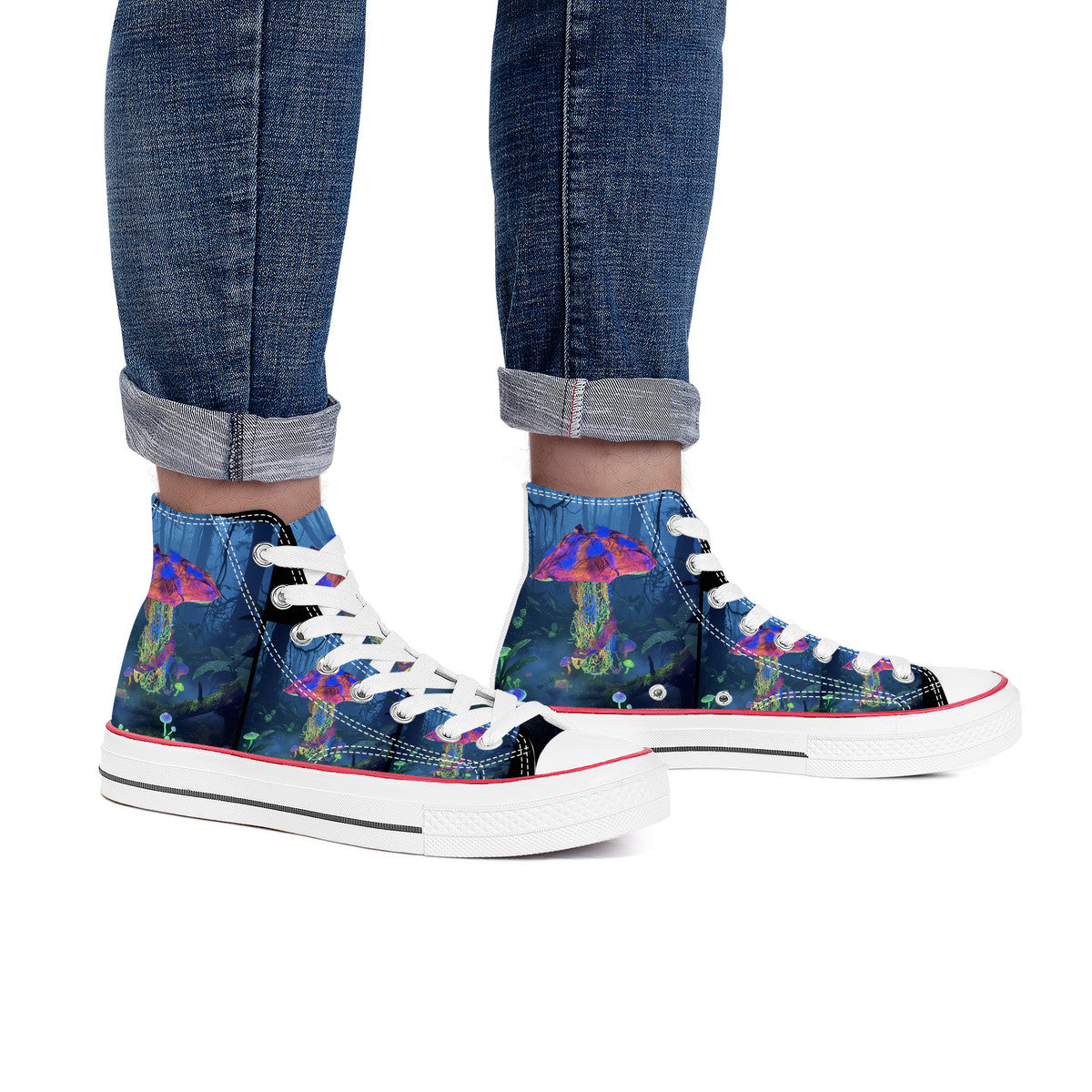 D70 High Top Canvas Shoes - White