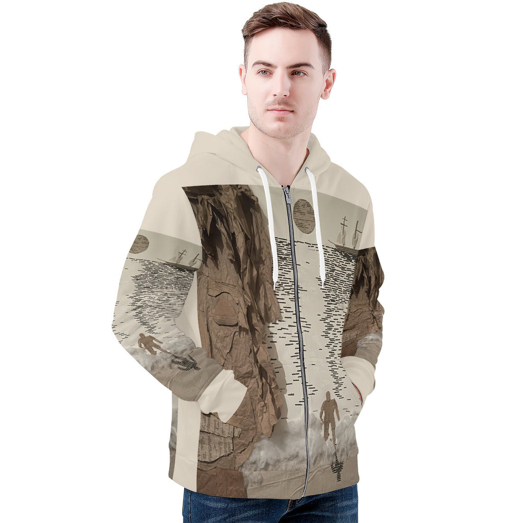 Midnight Run - Origina Artwork by Craig Davoll - Men's All Over Print Zip Hoodie