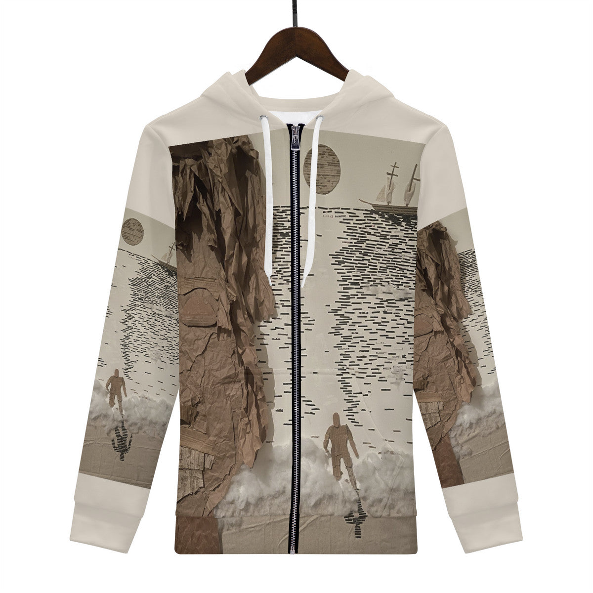 Midnight Run - Original Artwork by Craig Davoll - Women's All Over Print Zip Hoodie