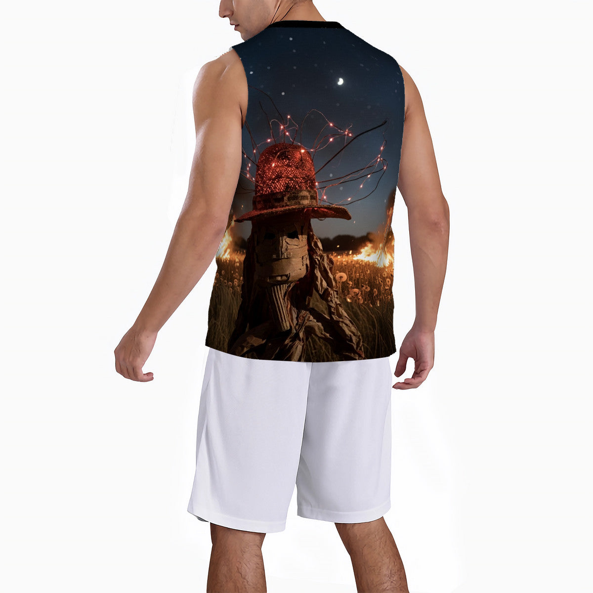 Dan D Lion - Fire - Original Art by Craig Davoll - Men’s Basketball Tops Jersey