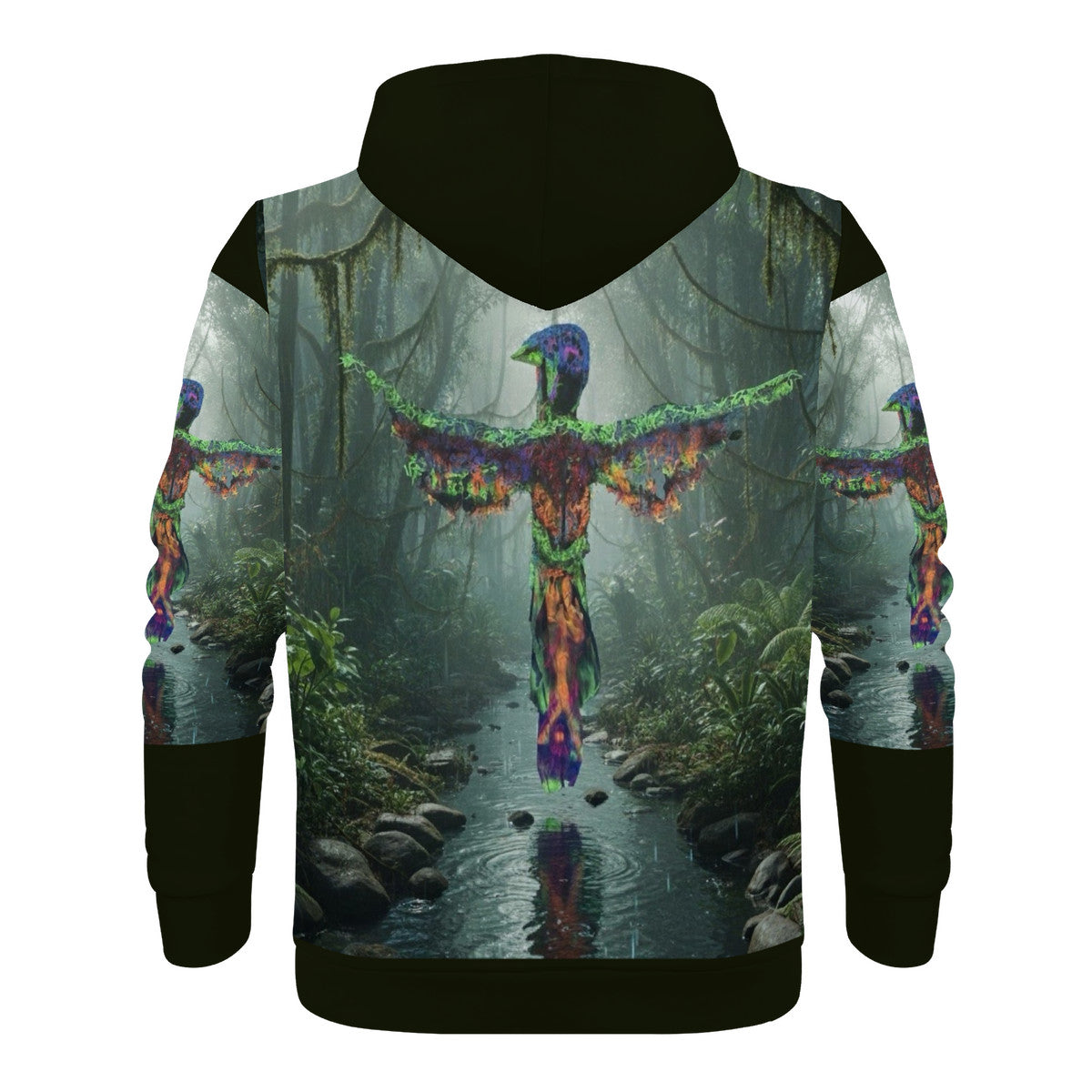 Phoenix Rising - Original Art by Craig Davoll -  Men's All Over Print Zip Hoodie