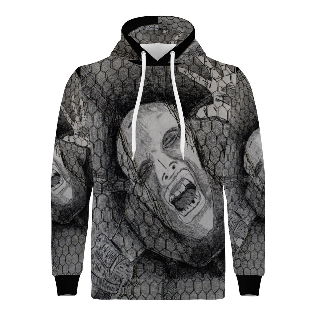 Rage - Original Artwork by Craig Davoll - Men's All Over Print Hoodie