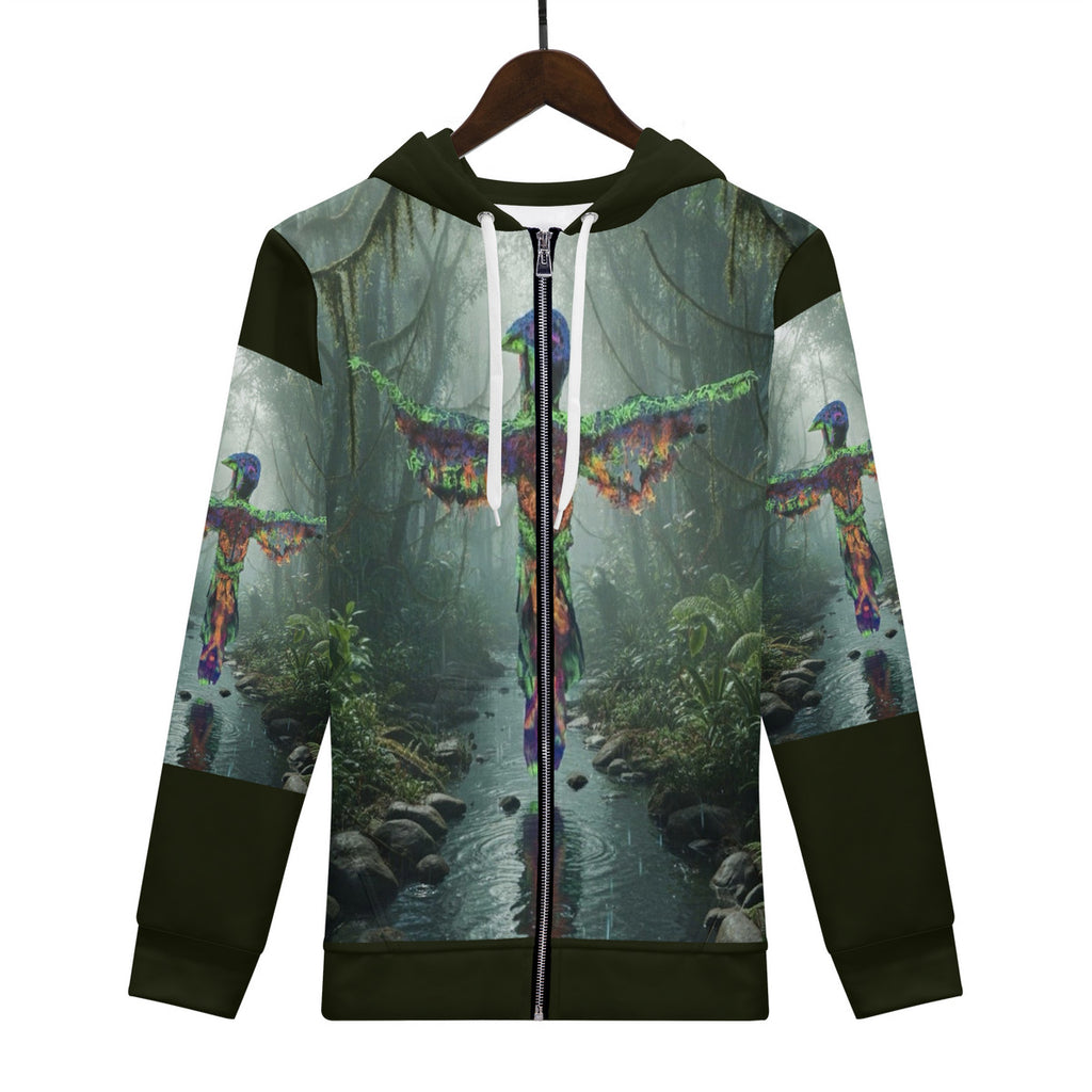 Phoenix Rising - Original Art by Craig Davoll -  Women's All Over Print Zip Hoodie