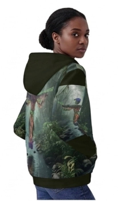 Phoenix Rising - Original Art by Craig Davoll -  Women's All Over Print Zip Hoodie