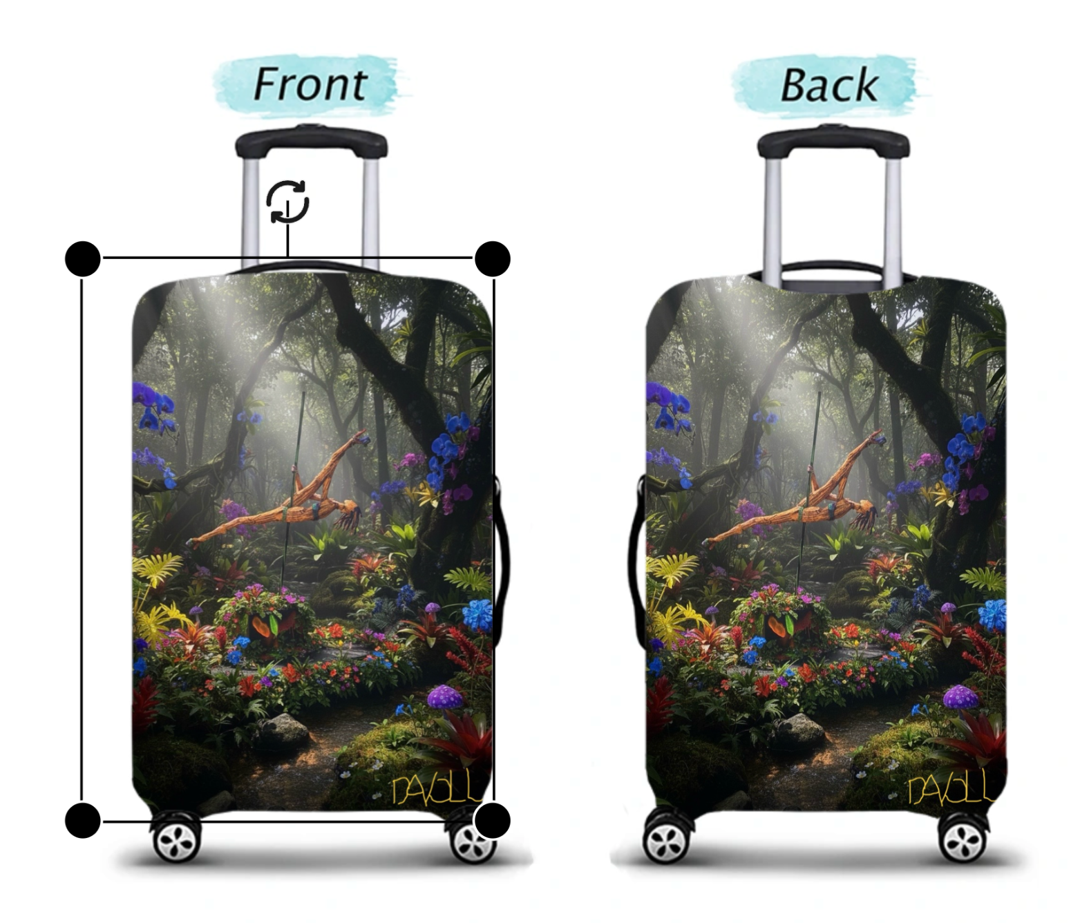 Strength and Beauty on Display - Suitcase Wrap