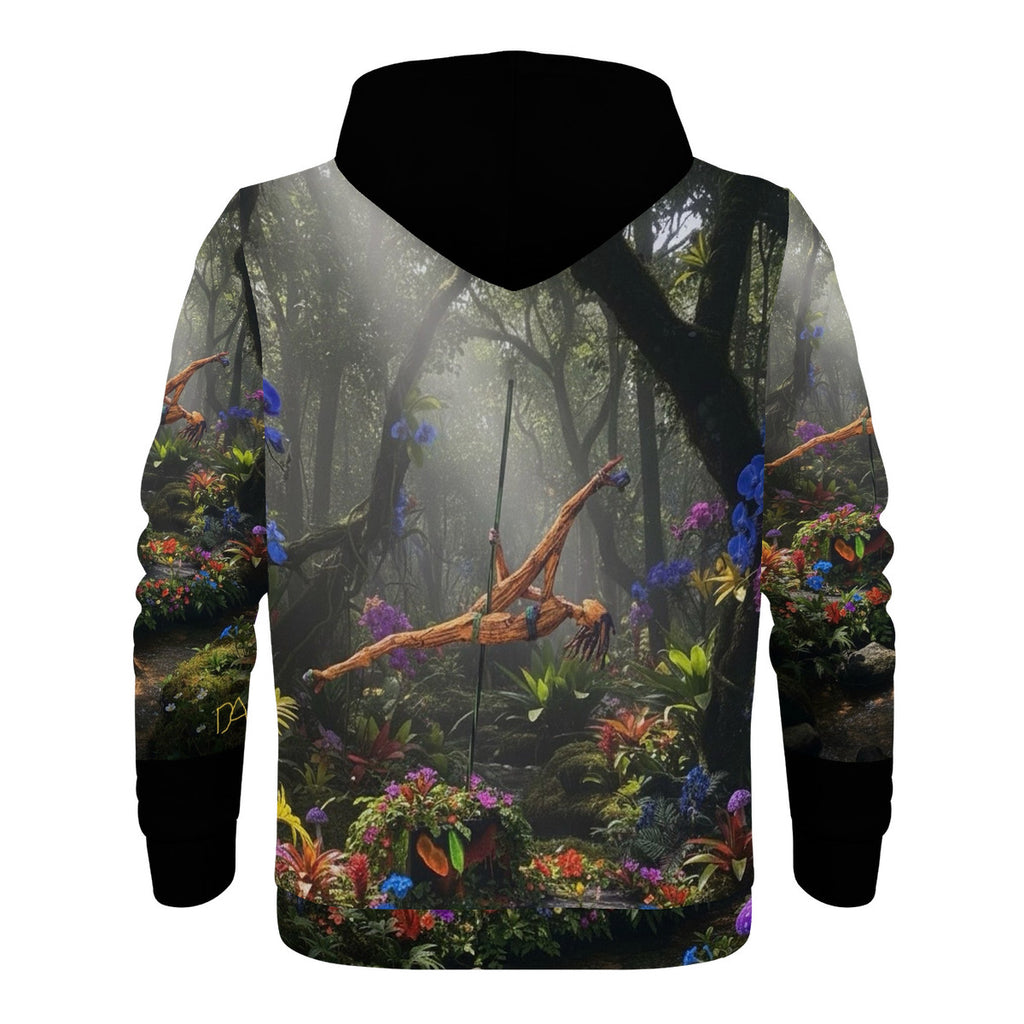 Strength and Beauty On Display - Original Art by Craig Davoll - Women's All Over Print Zip Hoodie