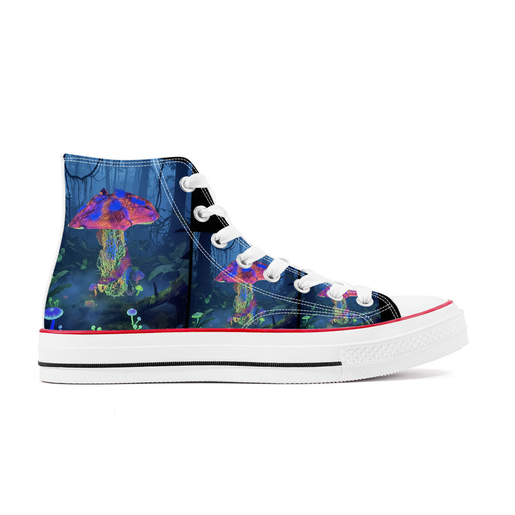 D70 High Top Canvas Shoes - White