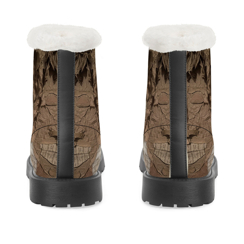 Midnight Run - Original Artwork by Craig Davoll - SF_D86 Faux Fur Synthetic Leather Boot