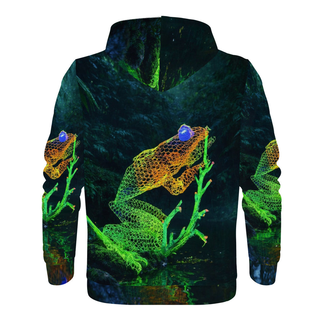 Nature Wins -Feeling Froggy-  Original Artwork by Craig Davoll - Men's All Over Print Hoodie