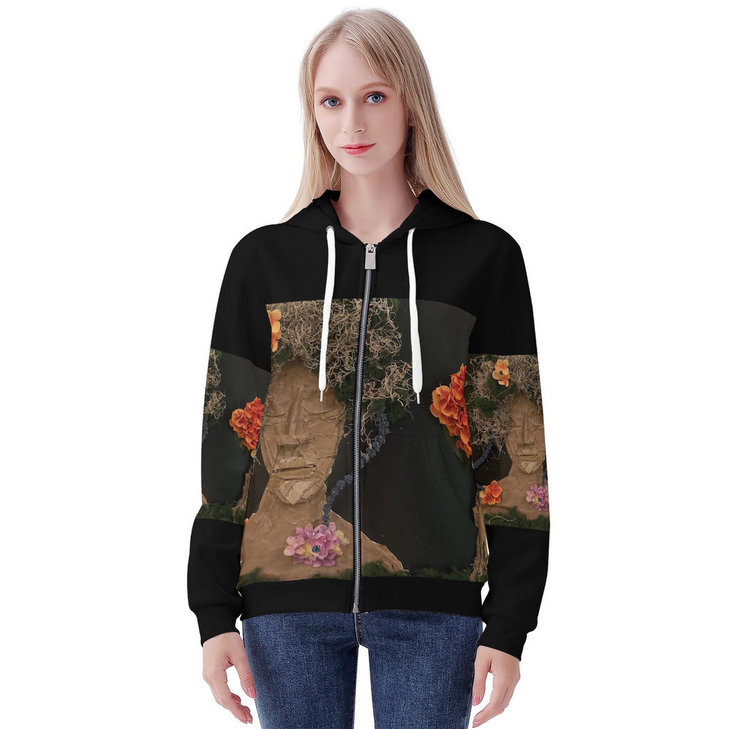 Come See Me - Original Artwork by Craig Davoll - Women's All Over Print Zip Hoodie