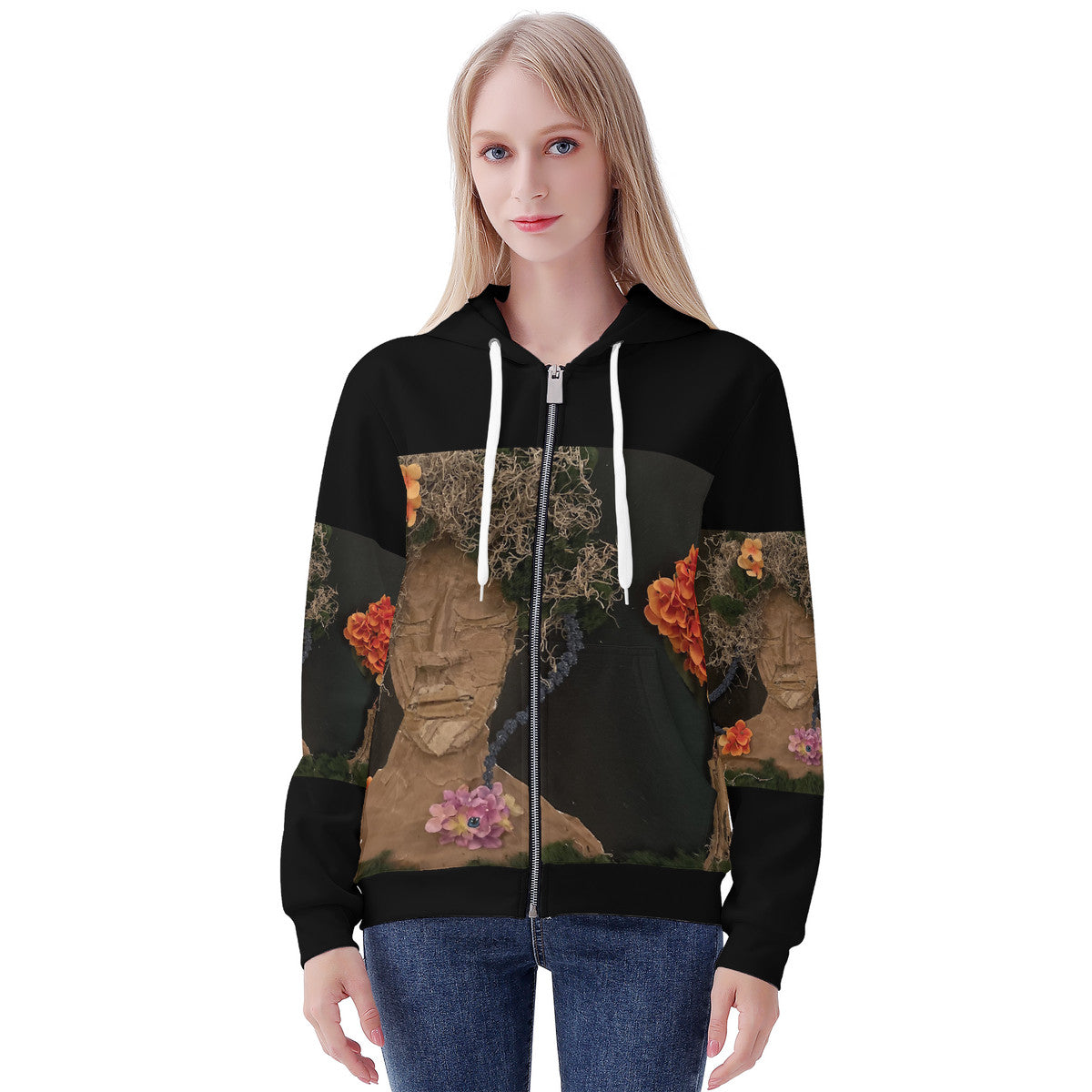 Come See Me - Original Artwork by Craig Davoll - Women's All Over Print Zip Hoodie