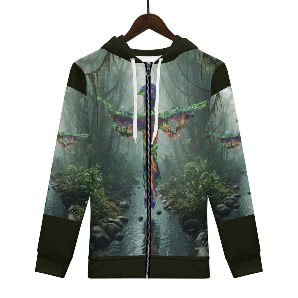 Phoenix Rising - Original Art by Craig Davoll -  Men's All Over Print Zip Hoodie