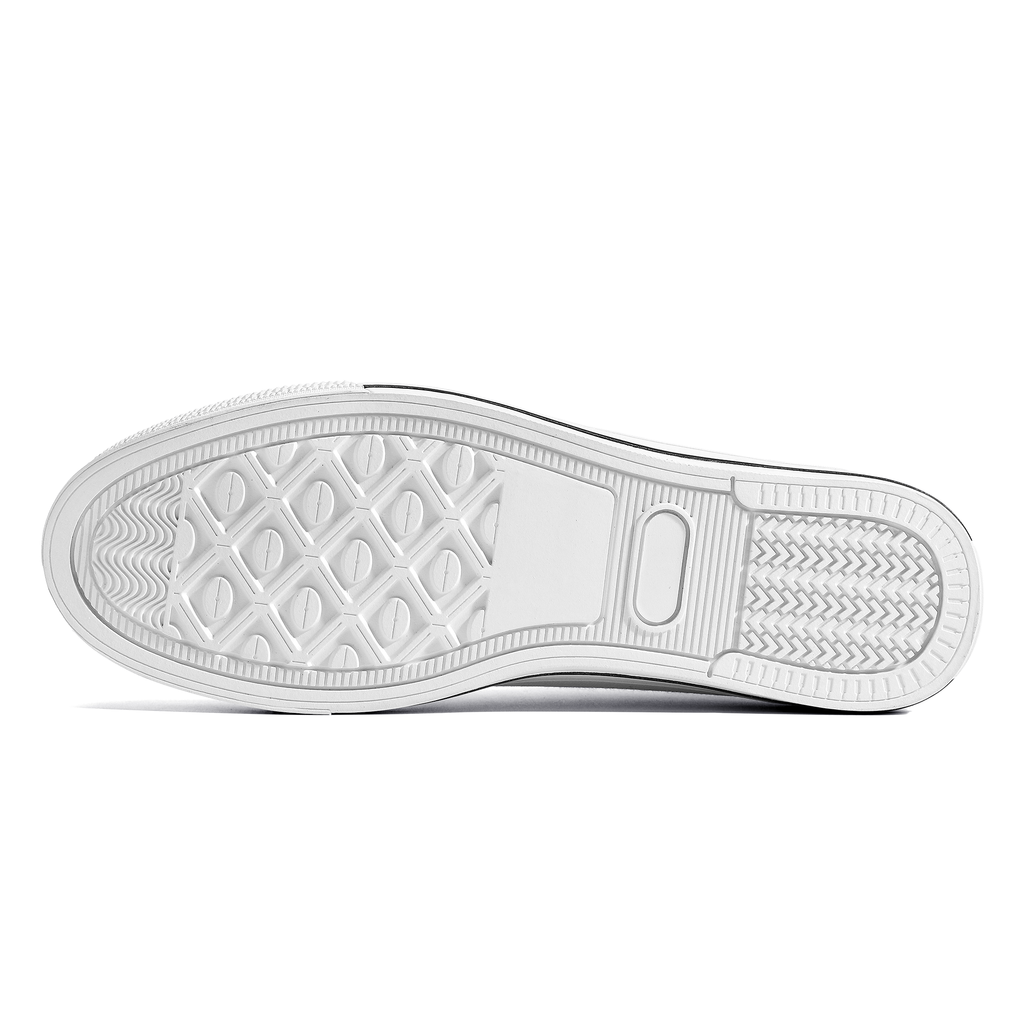 Midnight Run - Original artwork by Craig Davoll - FWS High-Top Canvas Shoes With Customized Tongue - White