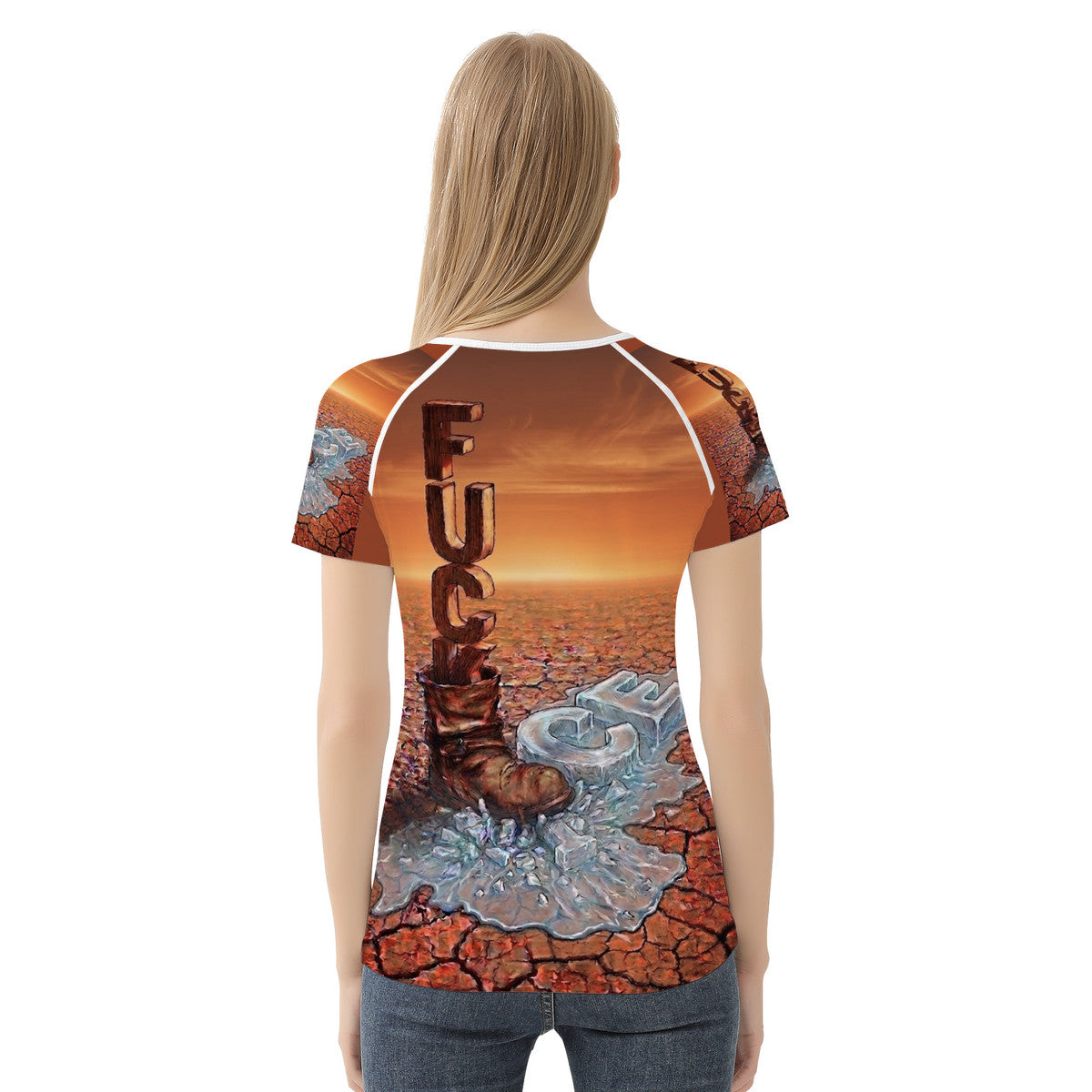 Fu*k ICE - Original Artwork by Craig Davoll - D65 Women's All-Over Print T shirt