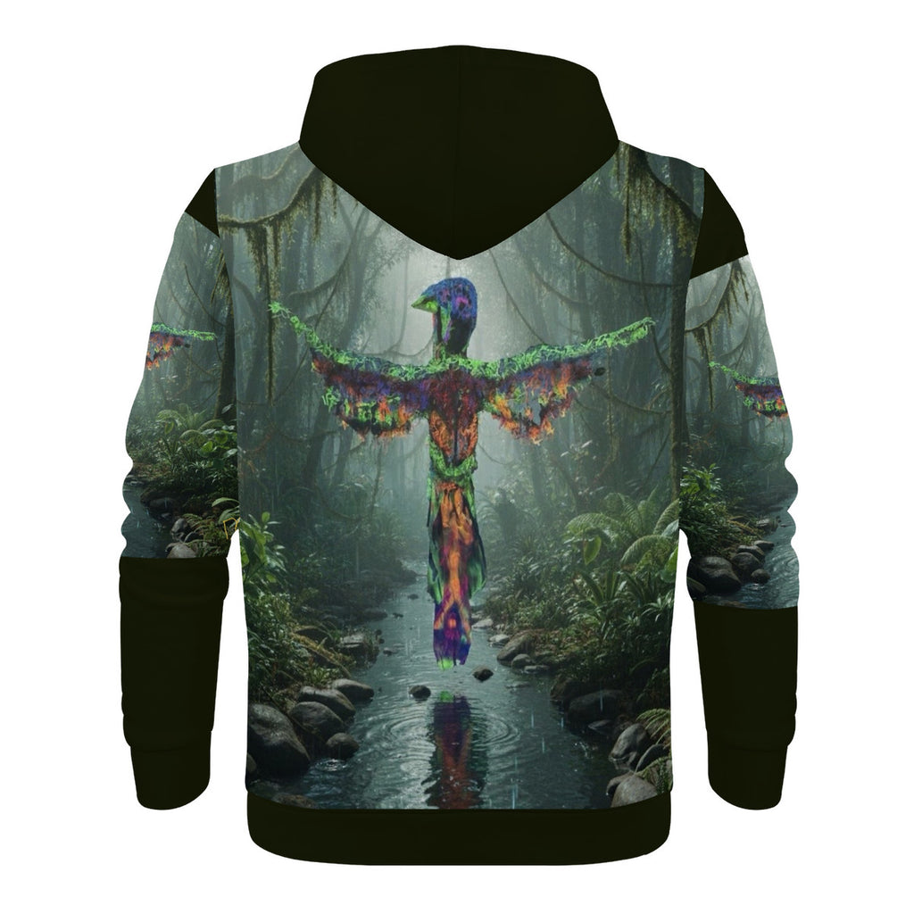 Phoenix Rising - Original Art by Craig Davoll -  Women's All Over Print Zip Hoodie