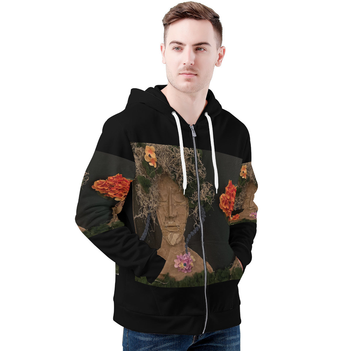 Come See Me - Original Artwork by Craig Davoll - Men's All Over Print Zip Hoodie