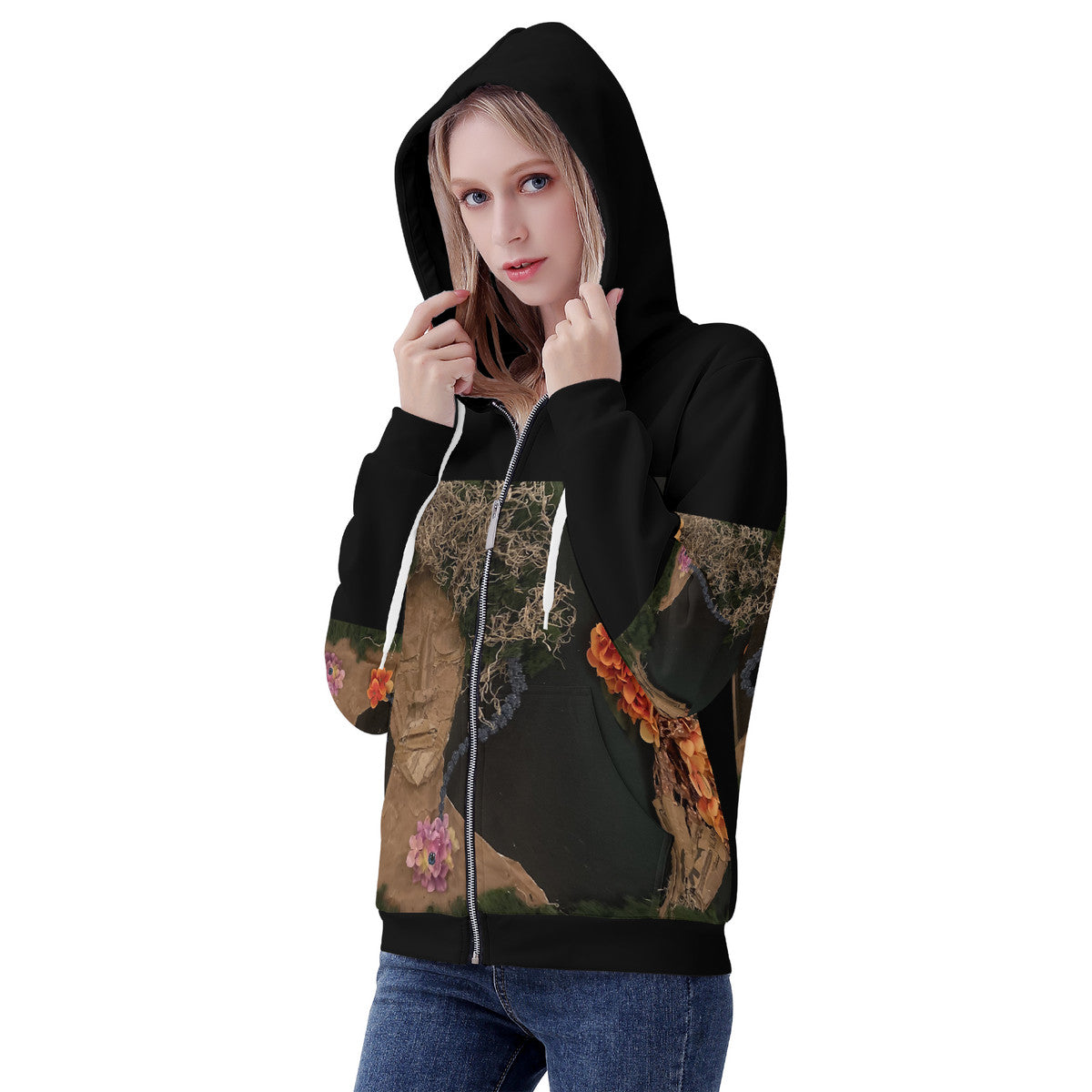 Come See Me - Original Artwork by Craig Davoll - Women's All Over Print Zip Hoodie