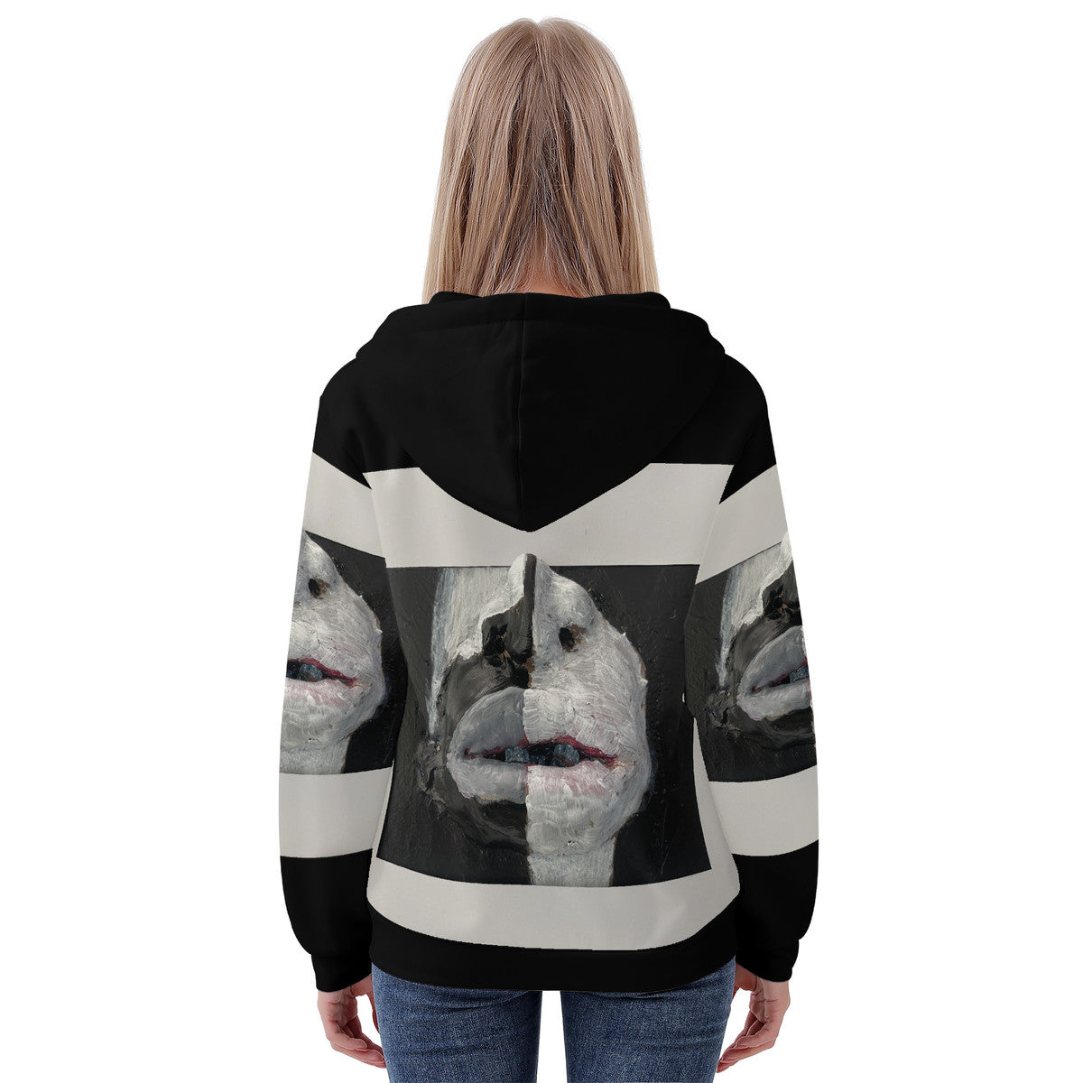 The Warrior - Original Artwork by Craig Davoll - Women's All Over Print Zip Hoodie