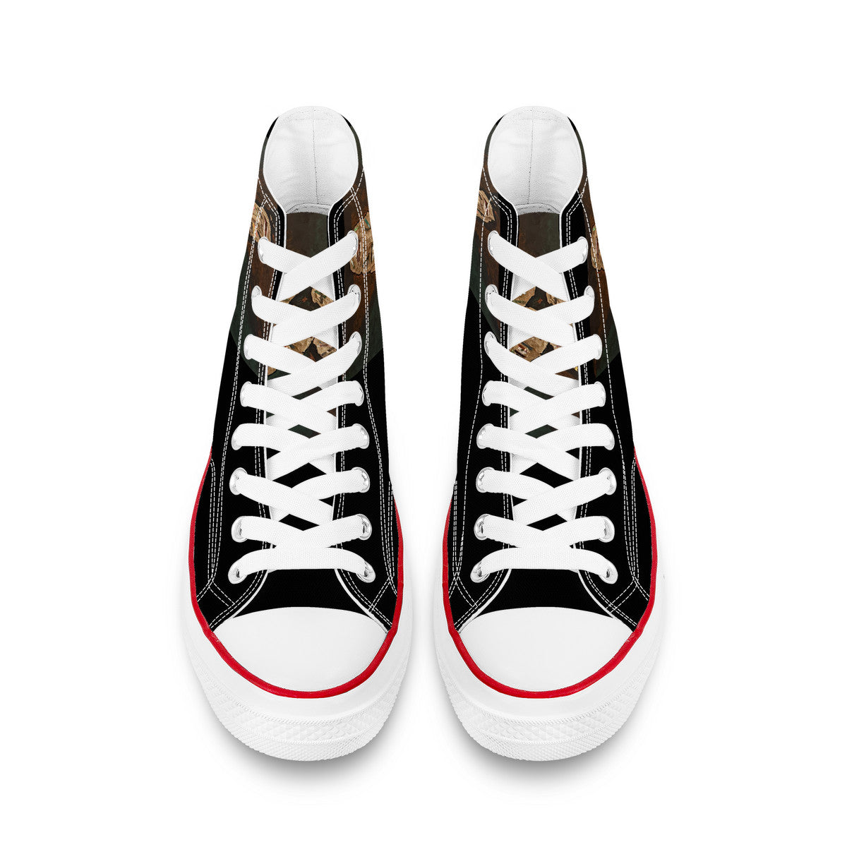 Four as One - Original artwork by Craig Davoll - D70 High Top Canvas Shoes - White