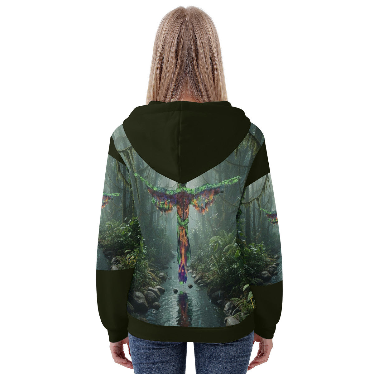 Phoenix Rising - Original Art by Craig Davoll -  Women's All Over Print Zip Hoodie