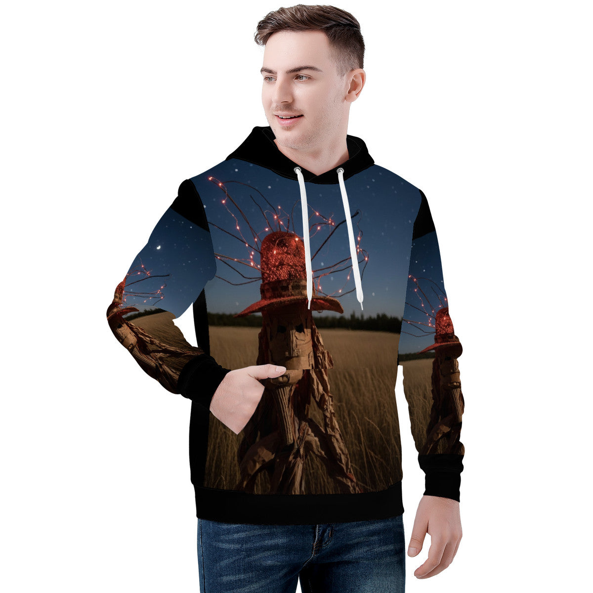 Dan D. Lion - Peace - Original Artwork by Craig Davoll-  Men's All Over Print Hoodie