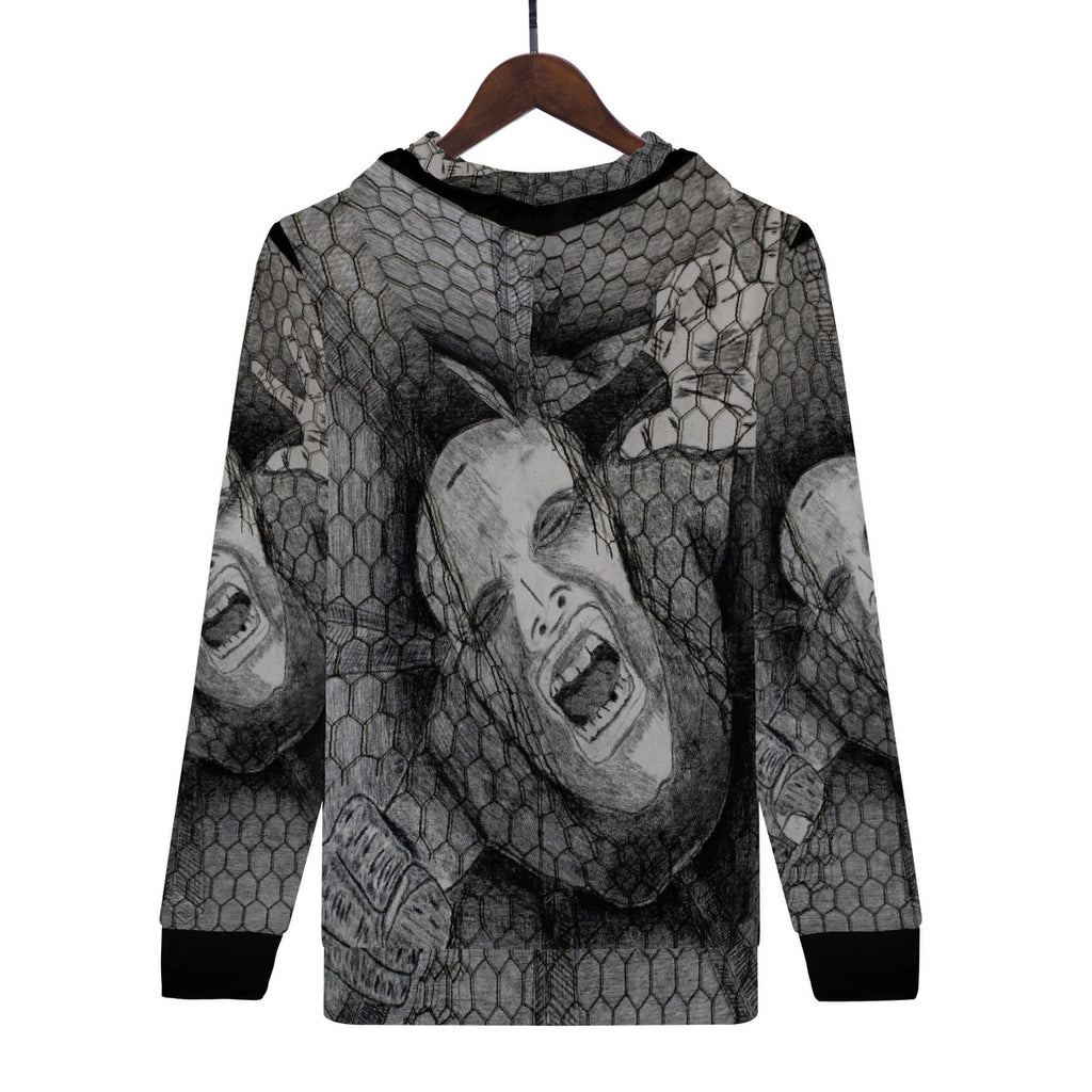 Rage - Original Artwork by Craig Davoll - Men's All Over Print Hoodie