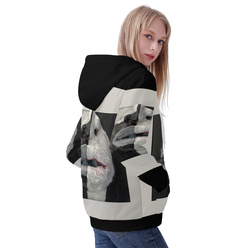 The Warrior - Original Artwork by Craig Davoll - Women's All Over Print Zip Hoodie