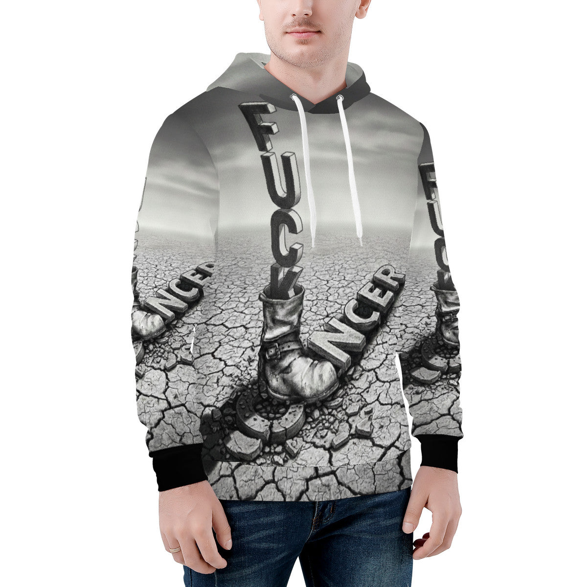 Fu*k Cancer - Men's All Over Print Hoodie