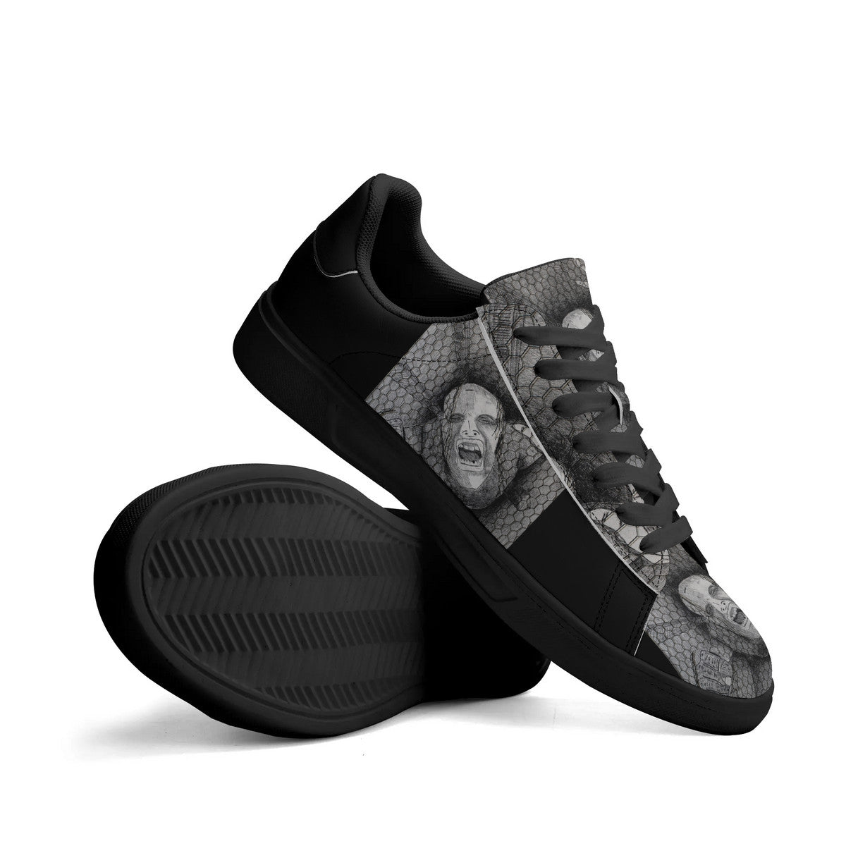 Rage - Original Artwork by Craig Davoll - Unisex Premium Synthetic Leather Sneakers