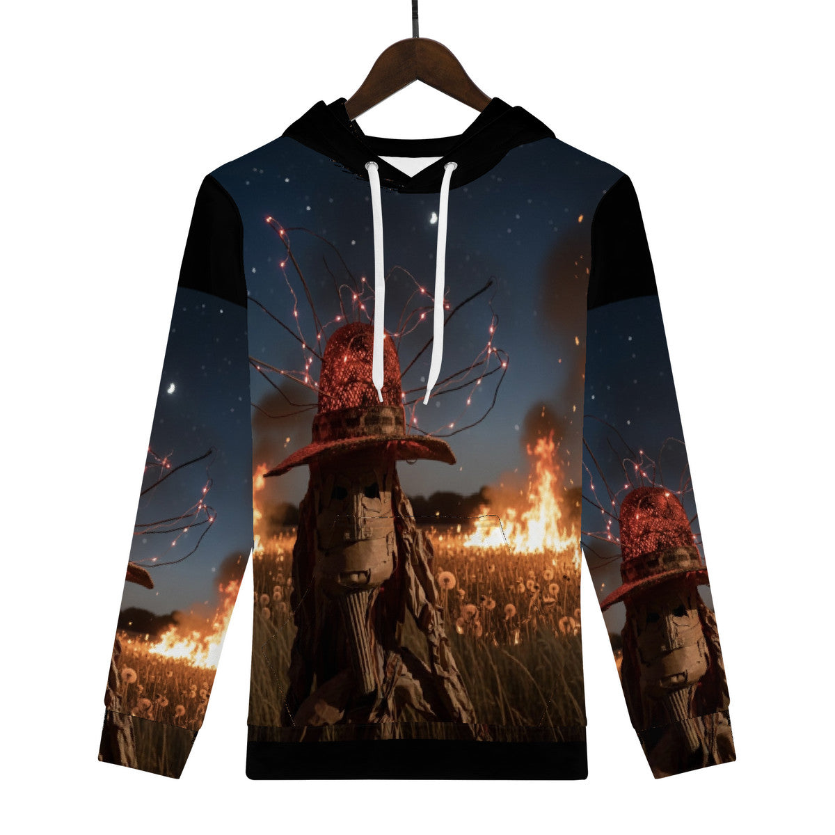 Dan D. Lion - Fire - Original Artwork by Craig Davoll -  Men's All Over Print Hoodie