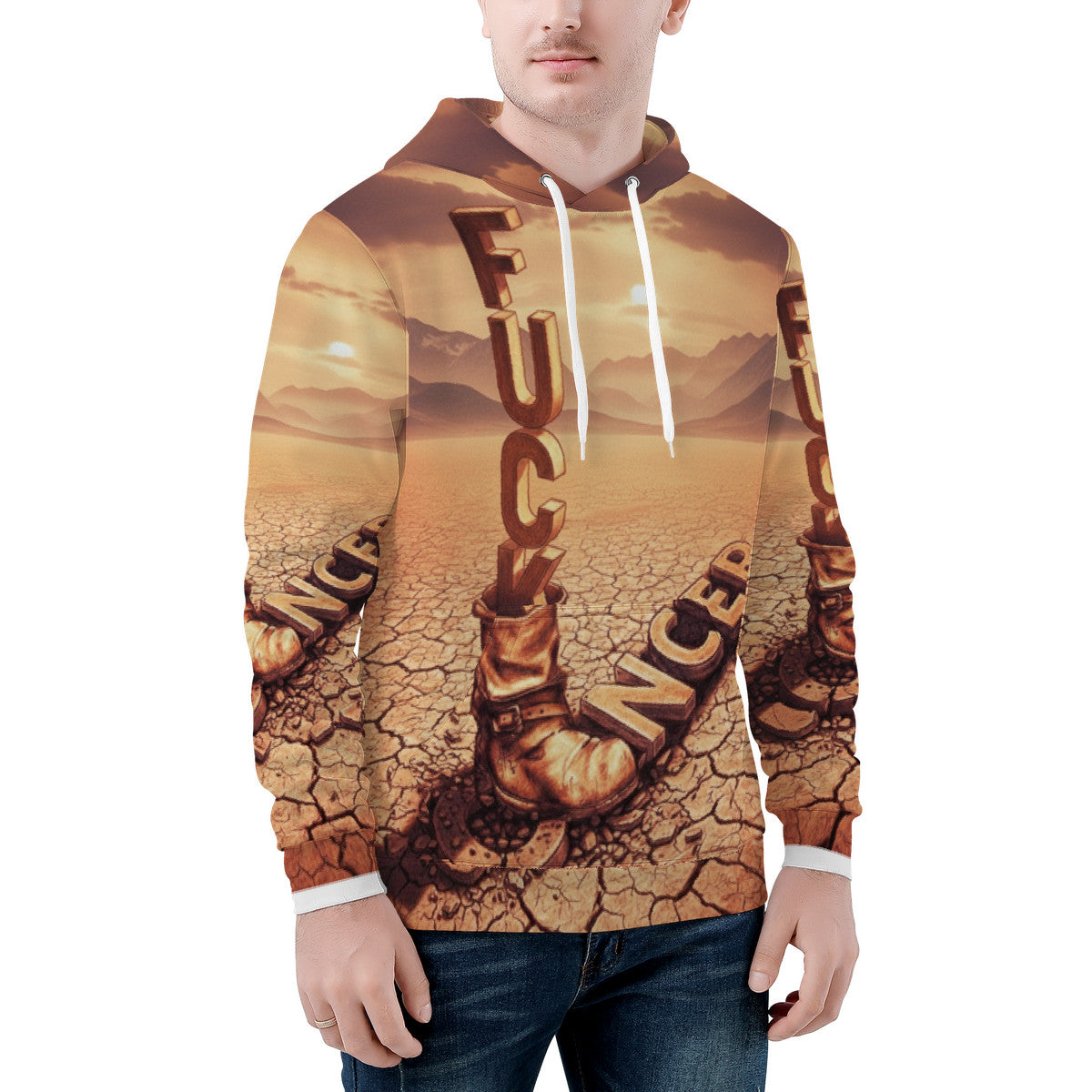 Fu*k Cancer -  Men's All Over Print Hoodie