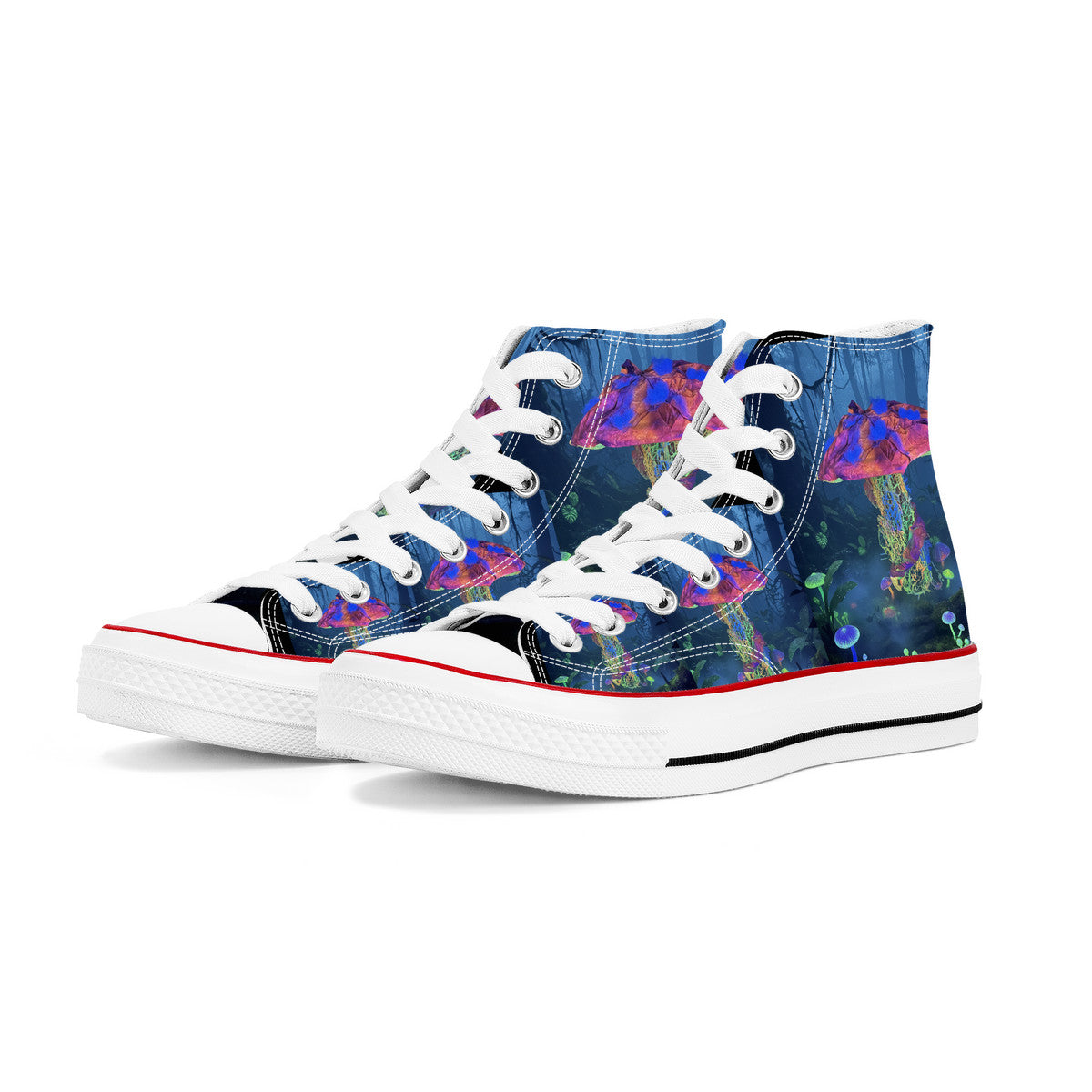 D70 High Top Canvas Shoes - White