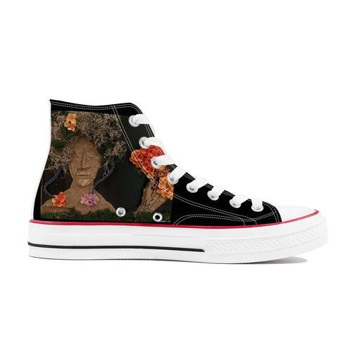 Come See Me -Original artwork by Craig Davoll - D70 High Top Canvas Shoes - White