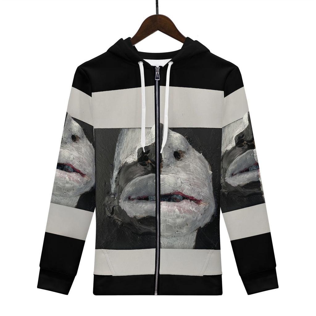 The Warrior - Original Artwork by Craig Davoll - Women's All Over Print Zip Hoodie