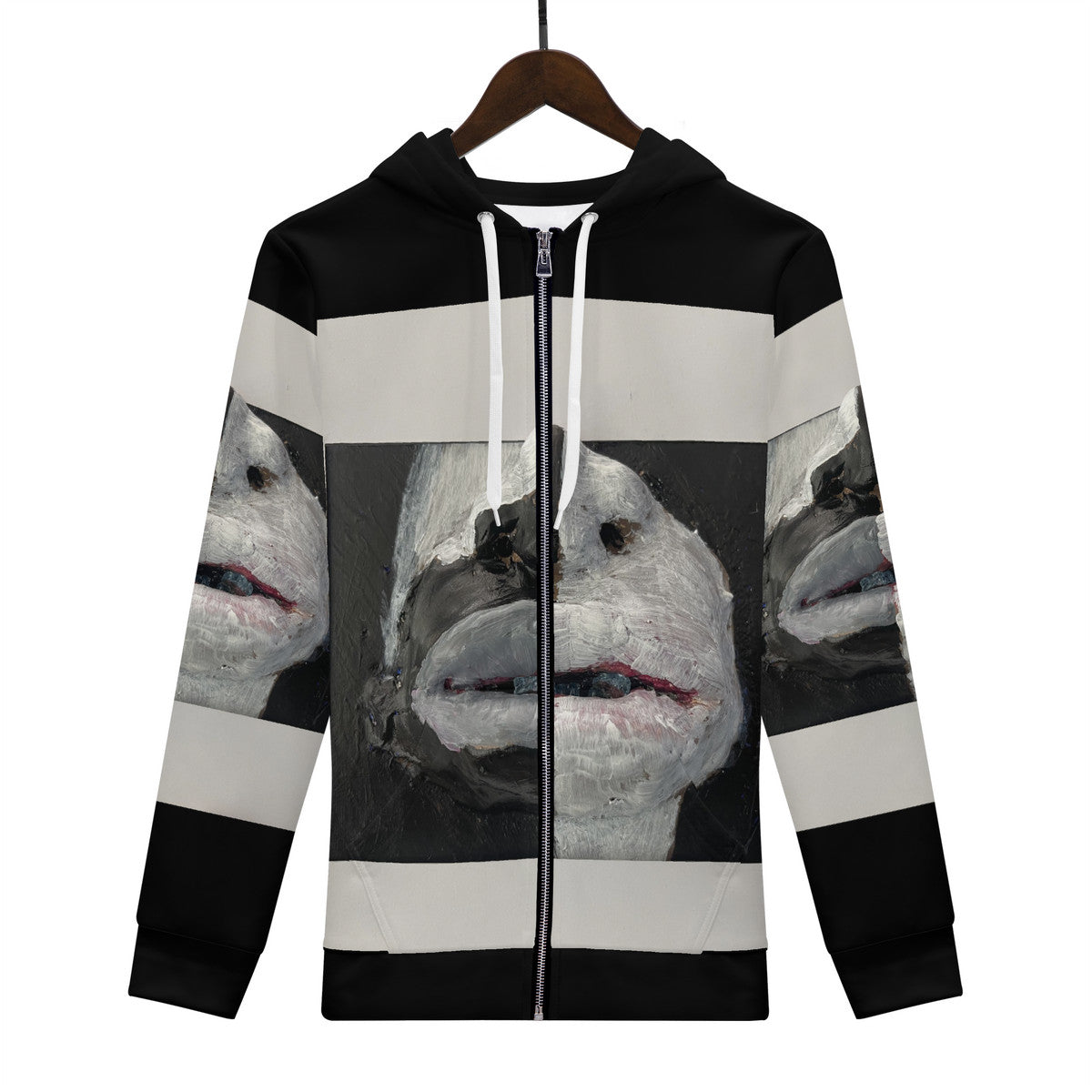 The Warrior - Original Artwork by Craig Davoll - Women's All Over Print Zip Hoodie