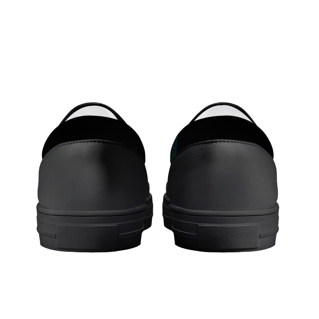 Feeling Froggy -  Original artwork by Craig Davoll - D28 Kids Slip-on shoes - Black