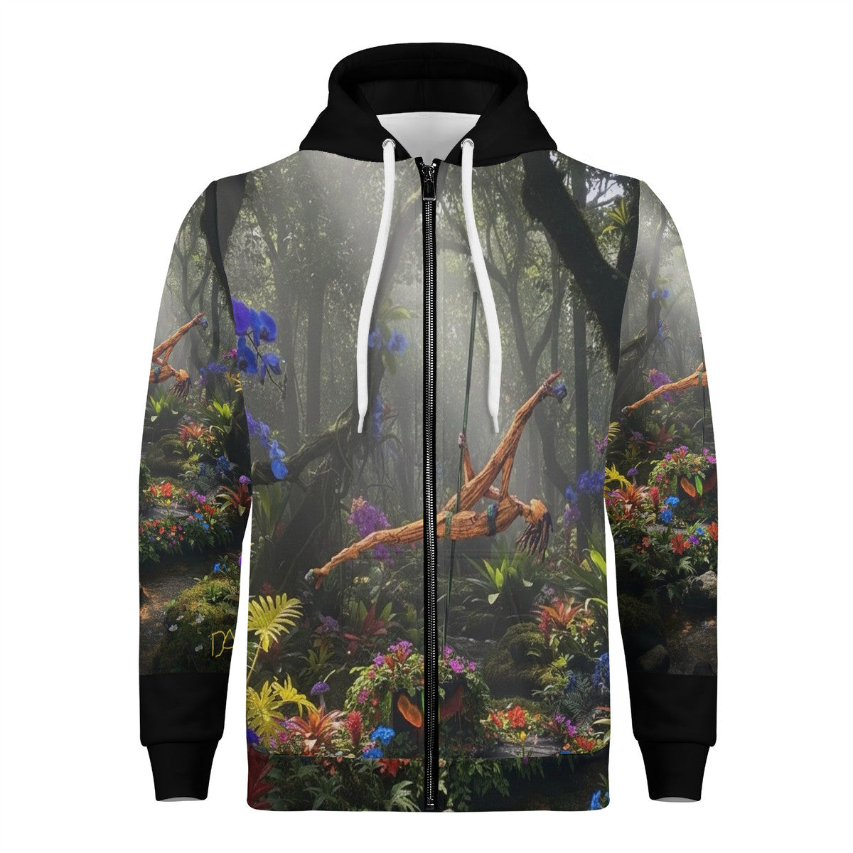Strength and Beauty On Display - Original Art by Craig Davoll - Women's All Over Print Zip Hoodie