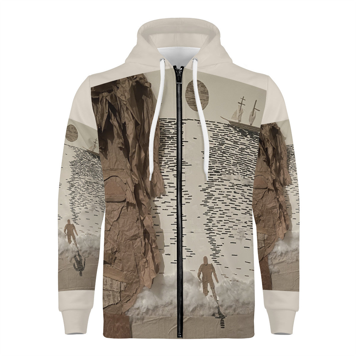 Midnight Run - Original Artwork by Craig Davoll - Women's All Over Print Zip Hoodie