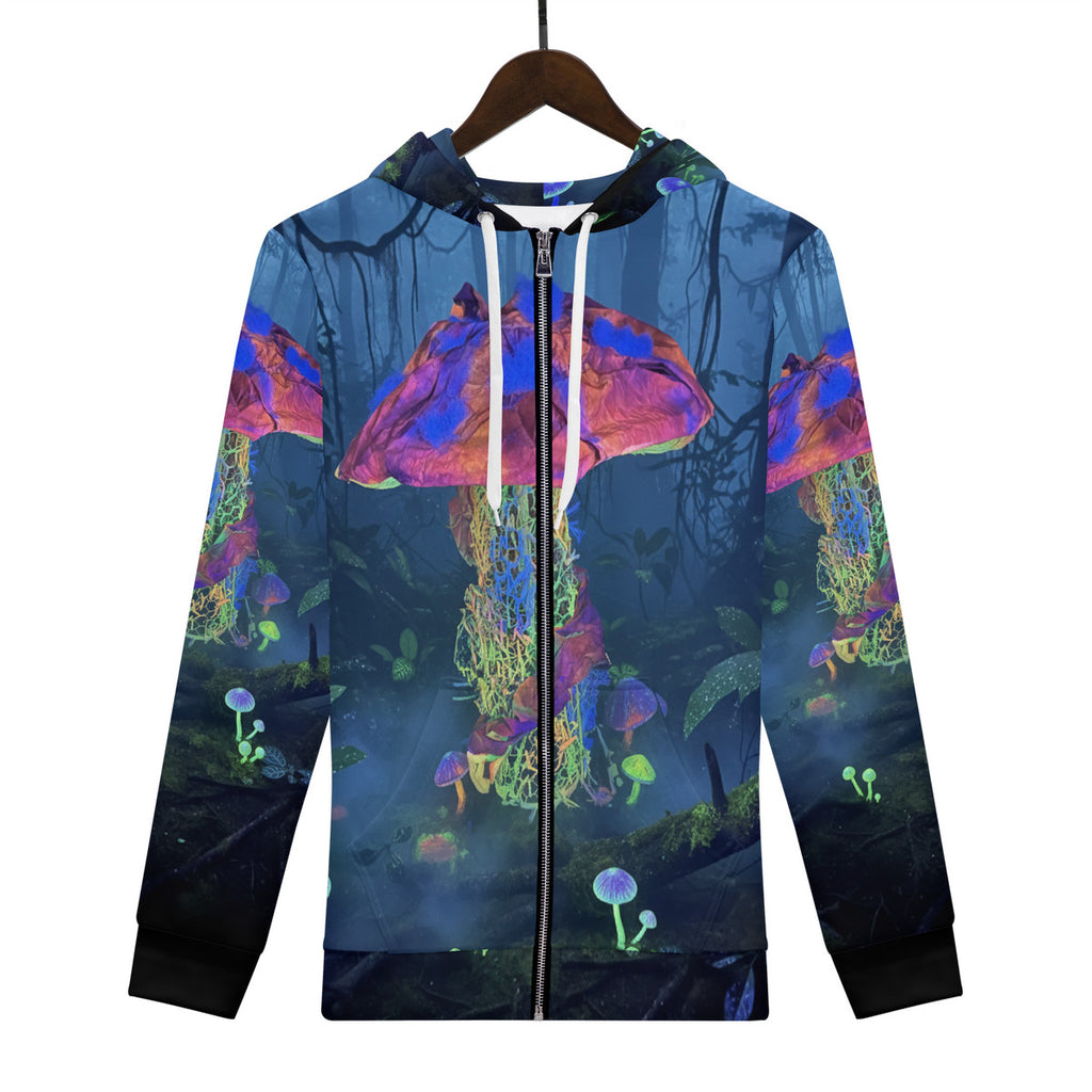 Mycel - Original Art by Craig Davoll - Women's All Over Print Zip Hoodie